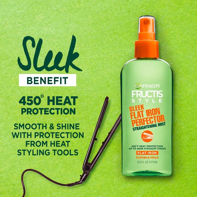 Benefits of Garnier Sleek & Shine Flat Iron Perfector Straightening Hair Mist